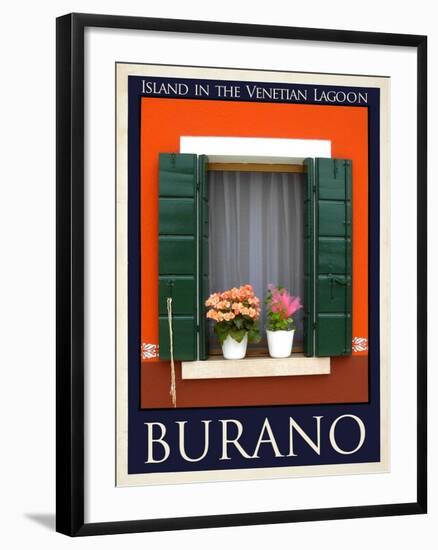 Burano Window, Italy 21-Anna Siena-Framed Giclee Print