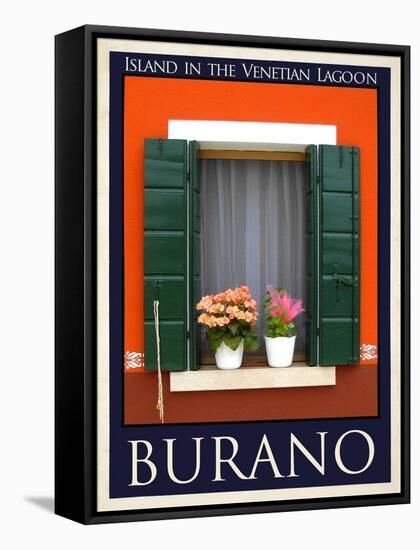 Burano Window, Italy 21-Anna Siena-Framed Stretched Canvas