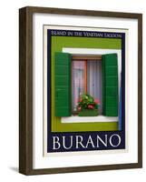 Burano Window, Italy 22-Anna Siena-Framed Giclee Print