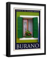 Burano Window, Italy 22-Anna Siena-Framed Giclee Print