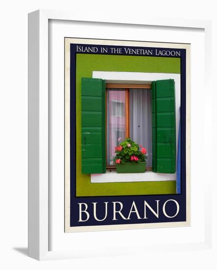 Burano Window, Italy 22-Anna Siena-Framed Giclee Print