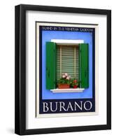 Burano Window, Italy 23-Anna Siena-Framed Giclee Print