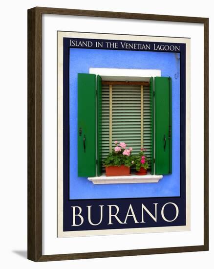 Burano Window, Italy 23-Anna Siena-Framed Giclee Print