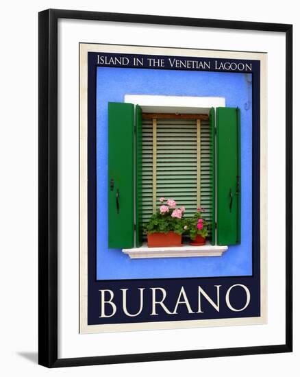 Burano Window, Italy 23-Anna Siena-Framed Giclee Print