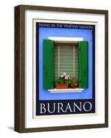 Burano Window, Italy 23-Anna Siena-Framed Giclee Print