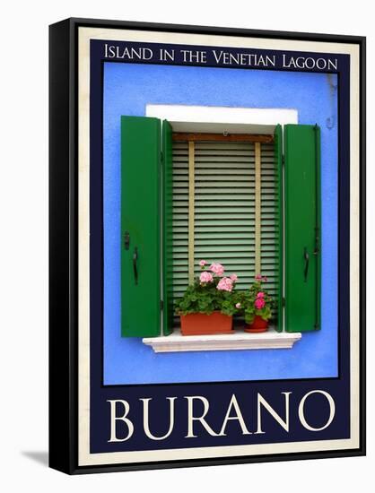 Burano Window, Italy 23-Anna Siena-Framed Stretched Canvas