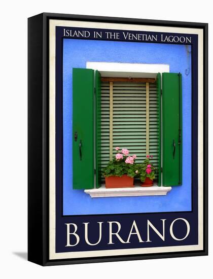 Burano Window, Italy 23-Anna Siena-Framed Stretched Canvas