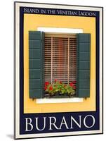 Burano Window, Italy 24-Anna Siena-Mounted Giclee Print