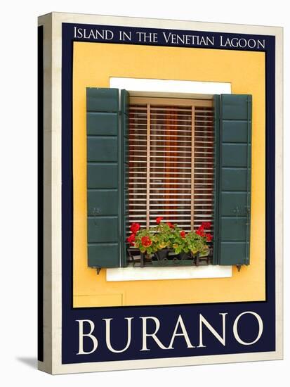 Burano Window, Italy 24-Anna Siena-Stretched Canvas