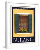 Burano Window, Italy 24-Anna Siena-Framed Giclee Print