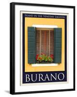 Burano Window, Italy 24-Anna Siena-Framed Giclee Print