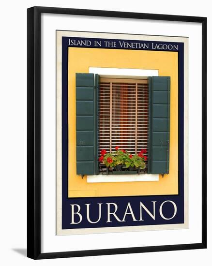 Burano Window, Italy 24-Anna Siena-Framed Giclee Print