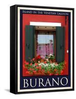 Burano Window, Italy  25-Anna Siena-Framed Stretched Canvas