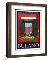 Burano Window, Italy  25-Anna Siena-Framed Giclee Print