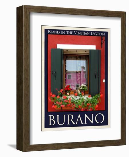 Burano Window, Italy  25-Anna Siena-Framed Giclee Print