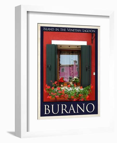 Burano Window, Italy  25-Anna Siena-Framed Giclee Print