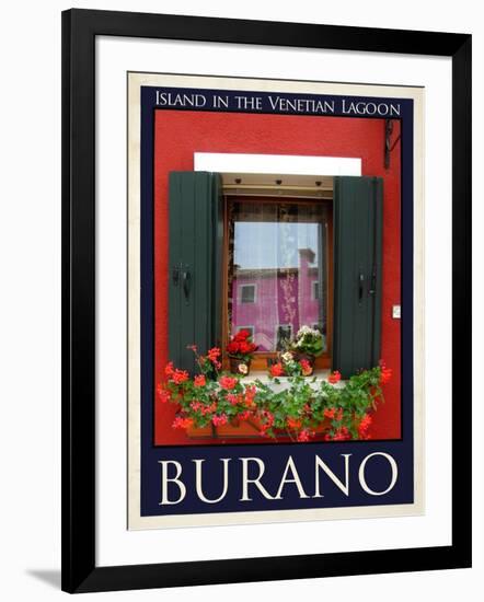 Burano Window, Italy  25-Anna Siena-Framed Giclee Print