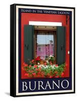 Burano Window, Italy  25-Anna Siena-Framed Stretched Canvas