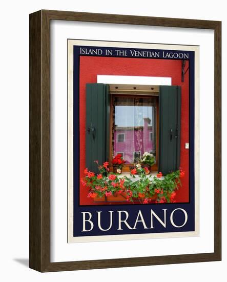 Burano Window, Italy  25-Anna Siena-Framed Giclee Print