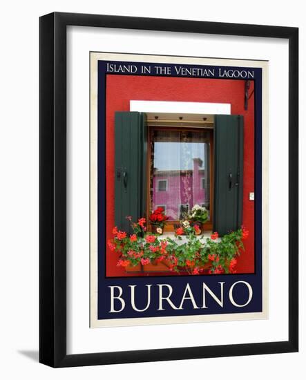 Burano Window, Italy  25-Anna Siena-Framed Giclee Print