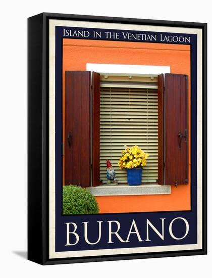 Burano Window, Italy  26-Anna Siena-Framed Stretched Canvas