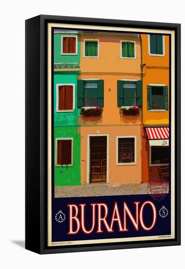 Burano Window, Italy 2-Anna Siena-Framed Stretched Canvas