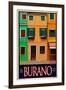 Burano Window, Italy 2-Anna Siena-Framed Giclee Print