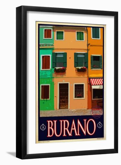 Burano Window, Italy 2-Anna Siena-Framed Giclee Print