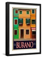 Burano Window, Italy 2-Anna Siena-Framed Giclee Print