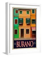 Burano Window, Italy 2-Anna Siena-Framed Giclee Print