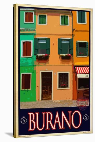 Burano Window, Italy 2-Anna Siena-Stretched Canvas