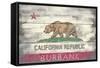 Burbank, California - Barnwood State Flag-Lantern Press-Framed Stretched Canvas