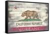 Burbank, California - Barnwood State Flag-Lantern Press-Framed Stretched Canvas