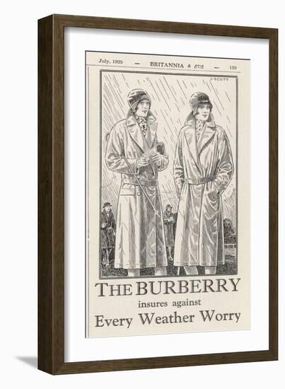 Burberry Weatherproofs-null-Framed Art Print