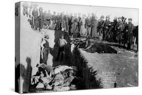 Bureal (Burial) of the Dead at the Battlefield of Wounded Knee, South Dakota, 1891-null-Stretched Canvas