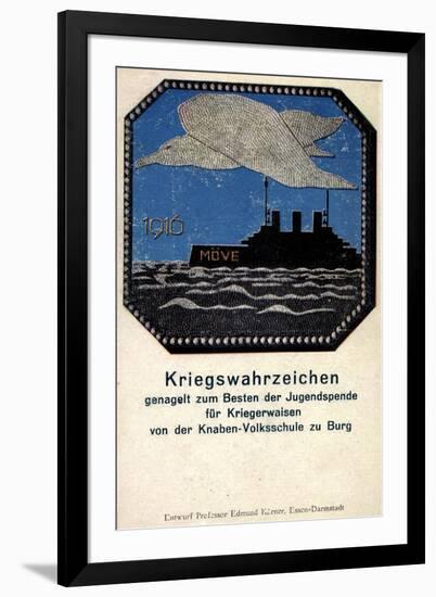 Burg B Magdeburg, Kriegswahrzeichen 1916, Möwe-null-Framed Giclee Print