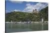 Burg Katz, Katz Castle, St Goarshausen, St Goar, Rhine River, Germany-Jim Engelbrecht-Stretched Canvas