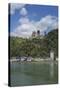 Burg Katz, Katz Castle, St Goarshausen, St Goar, Rhine River, Germany-Jim Engelbrecht-Stretched Canvas