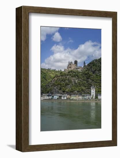 Burg Katz, Katz Castle, St Goarshausen, St Goar, Rhine River, Germany-Jim Engelbrecht-Framed Photographic Print