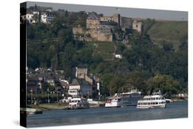 Burg Rheinfels Overlooks St Goar Germany-Charles Bowman-Stretched Canvas