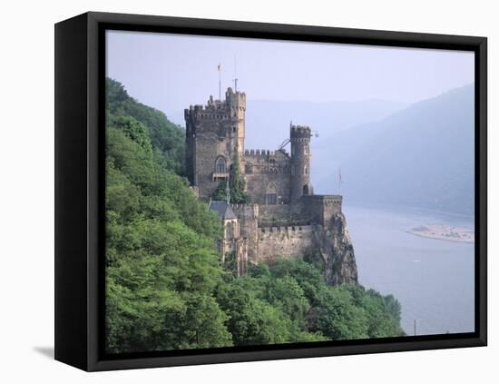 Burg Rheinstein, Rhine Valley, Germany-Walter Bibikow-Framed Stretched Canvas