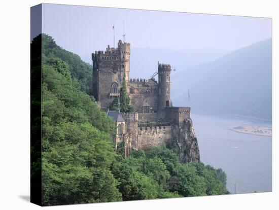 Burg Rheinstein, Rhine Valley, Germany-Walter Bibikow-Stretched Canvas