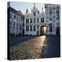 Burg Square and Town Hall, Bruges, UNESCO World Heritage Site, West Vlaanderen (Flanders), Belgium-Stuart Black-Stretched Canvas