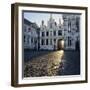 Burg Square and Town Hall, Bruges, UNESCO World Heritage Site, West Vlaanderen (Flanders), Belgium-Stuart Black-Framed Photographic Print