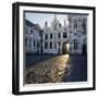 Burg Square and Town Hall, Bruges, UNESCO World Heritage Site, West Vlaanderen (Flanders), Belgium-Stuart Black-Framed Photographic Print
