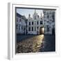 Burg Square and Town Hall, Bruges, UNESCO World Heritage Site, West Vlaanderen (Flanders), Belgium-Stuart Black-Framed Photographic Print