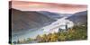 Burg Stahleck and River Rhine, Bacharach, Rhineland-Palatinate, Germany-Matteo Colombo-Stretched Canvas