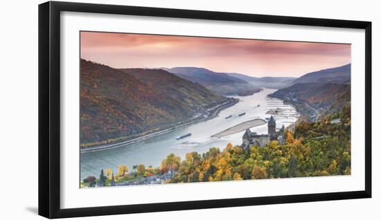 Burg Stahleck and River Rhine, Bacharach, Rhineland-Palatinate, Germany-Matteo Colombo-Framed Photographic Print