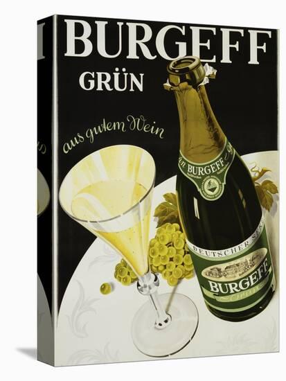 Burgeff Grun Champagne Advertisement Poster-null-Stretched Canvas
