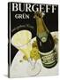 Burgeff Grun Champagne Advertisement Poster-null-Stretched Canvas